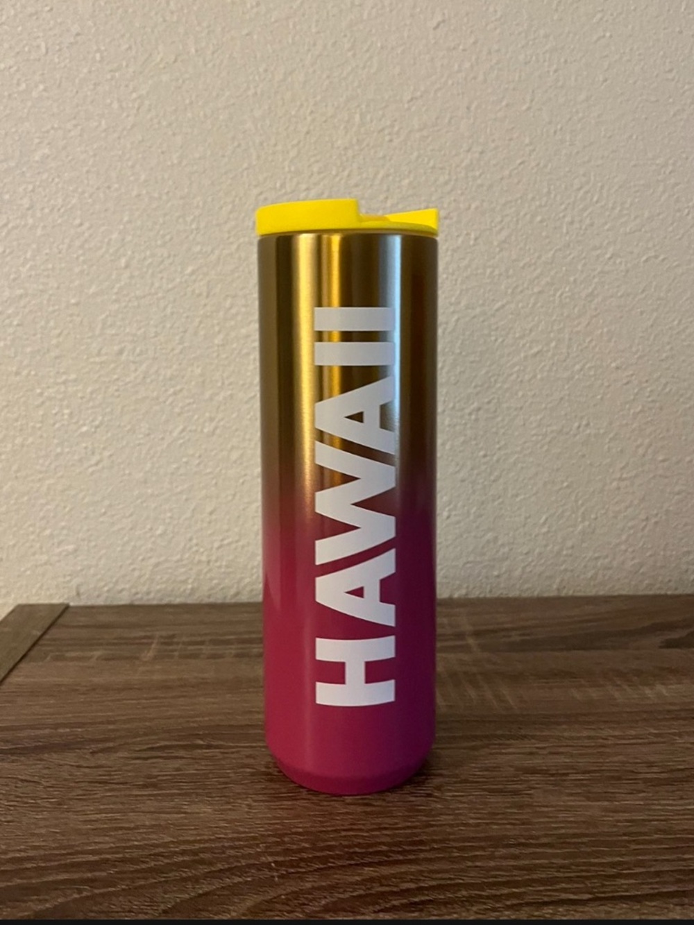 Starbucks Hawaii Gradient Stainless Tumbler with Yellow Lid